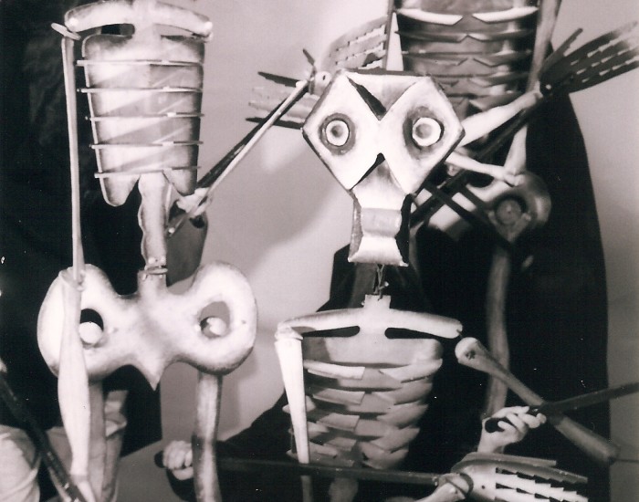 A photograph from the Antenna Theater production Skin and Bones.