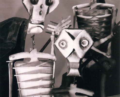 A photograph from the Antenna Theater production Skin and Bones.