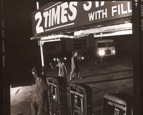 A photograph from the Antenna Theater production Auto, Snake Theater.