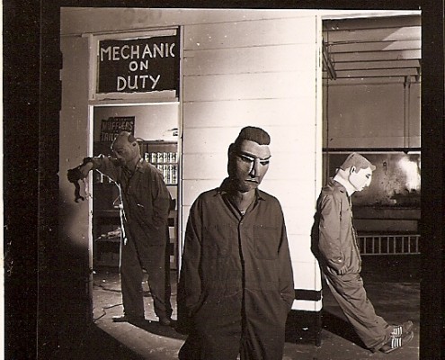 A photograph from the Antenna Theater production Auto, Snake Theater.
