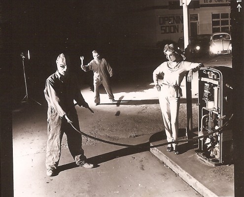 A photograph from the Antenna Theater production Auto, Snake Theater.