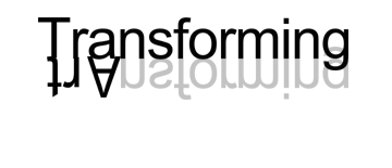 The Transforming Art exhibition logo.