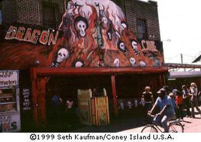 The Dragon Cave funhouse at Coney Island.