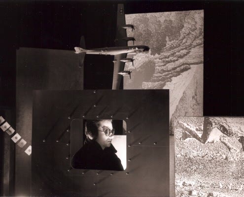 Postcard for Enola/Alone, Antenna Theater's 1994 interactive maze about a World War II bomber pilot