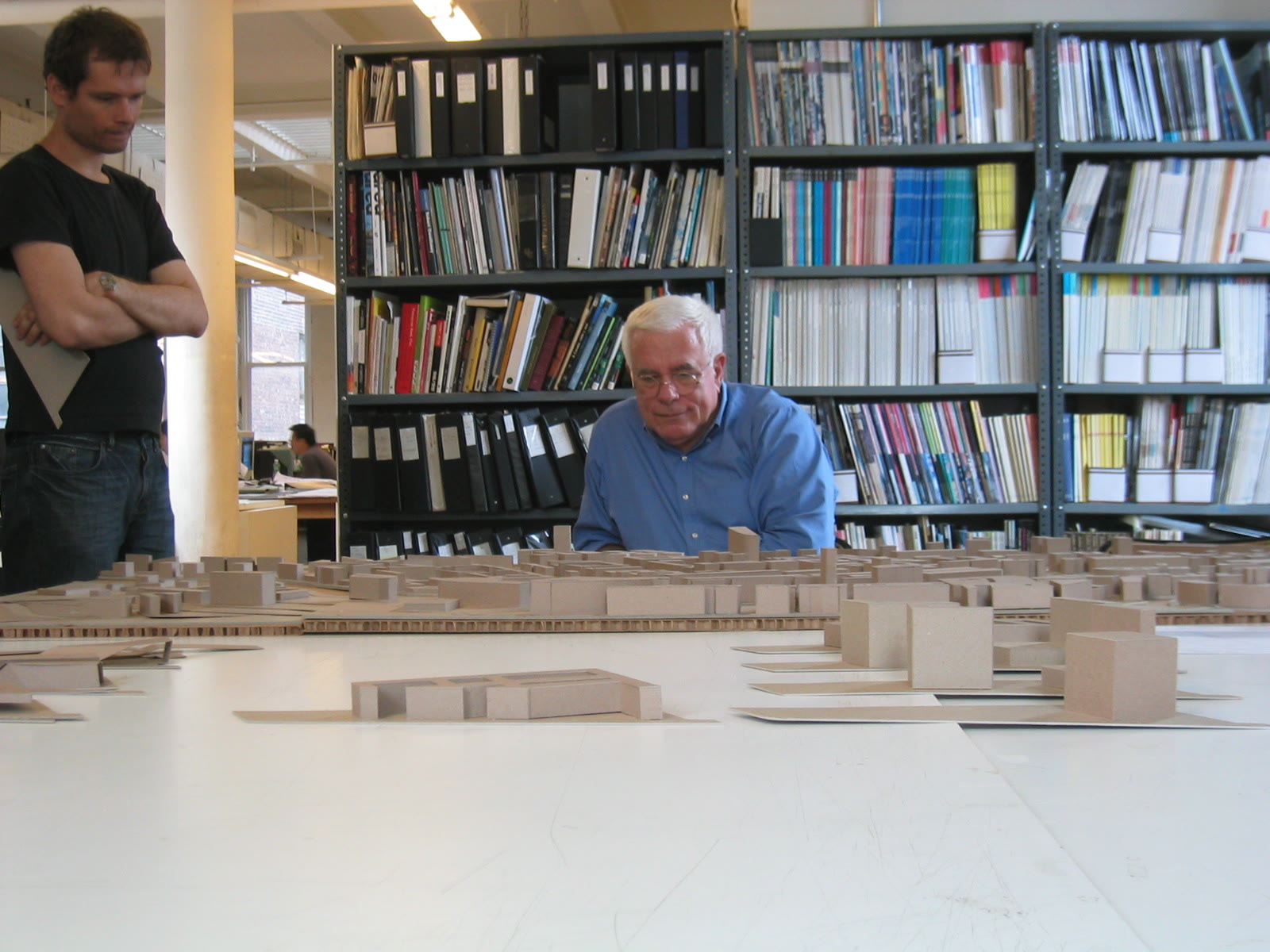 Architect Peter Eisenman at a meeting in 2006