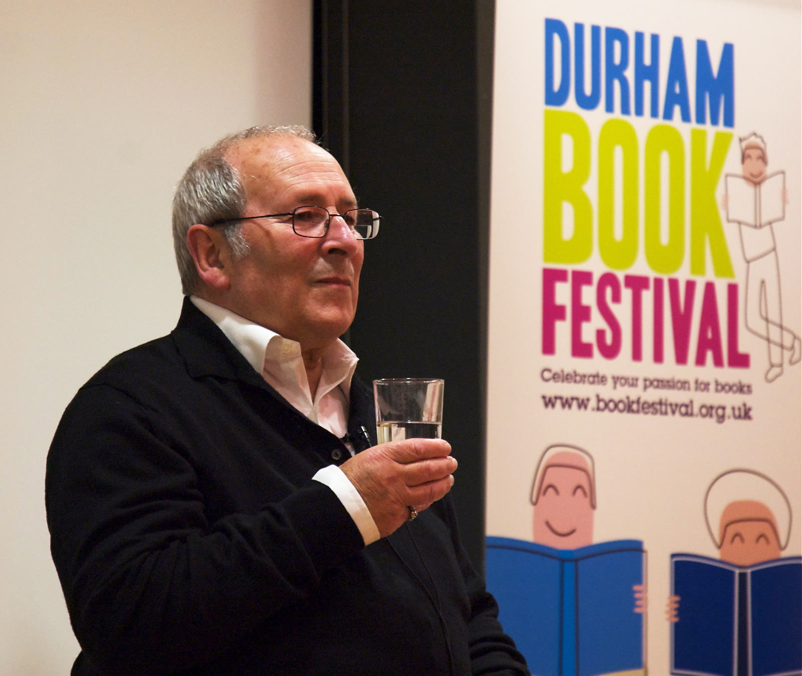 Playwright Arnold Wesker at the Durham Book Festival in 2008