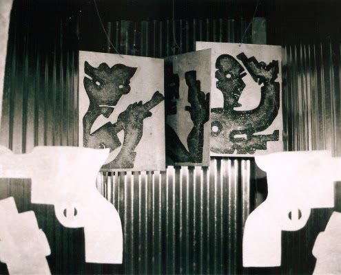 Archive production photograph from the San Diego staging of Antenna Theater's walk-through maze Artery