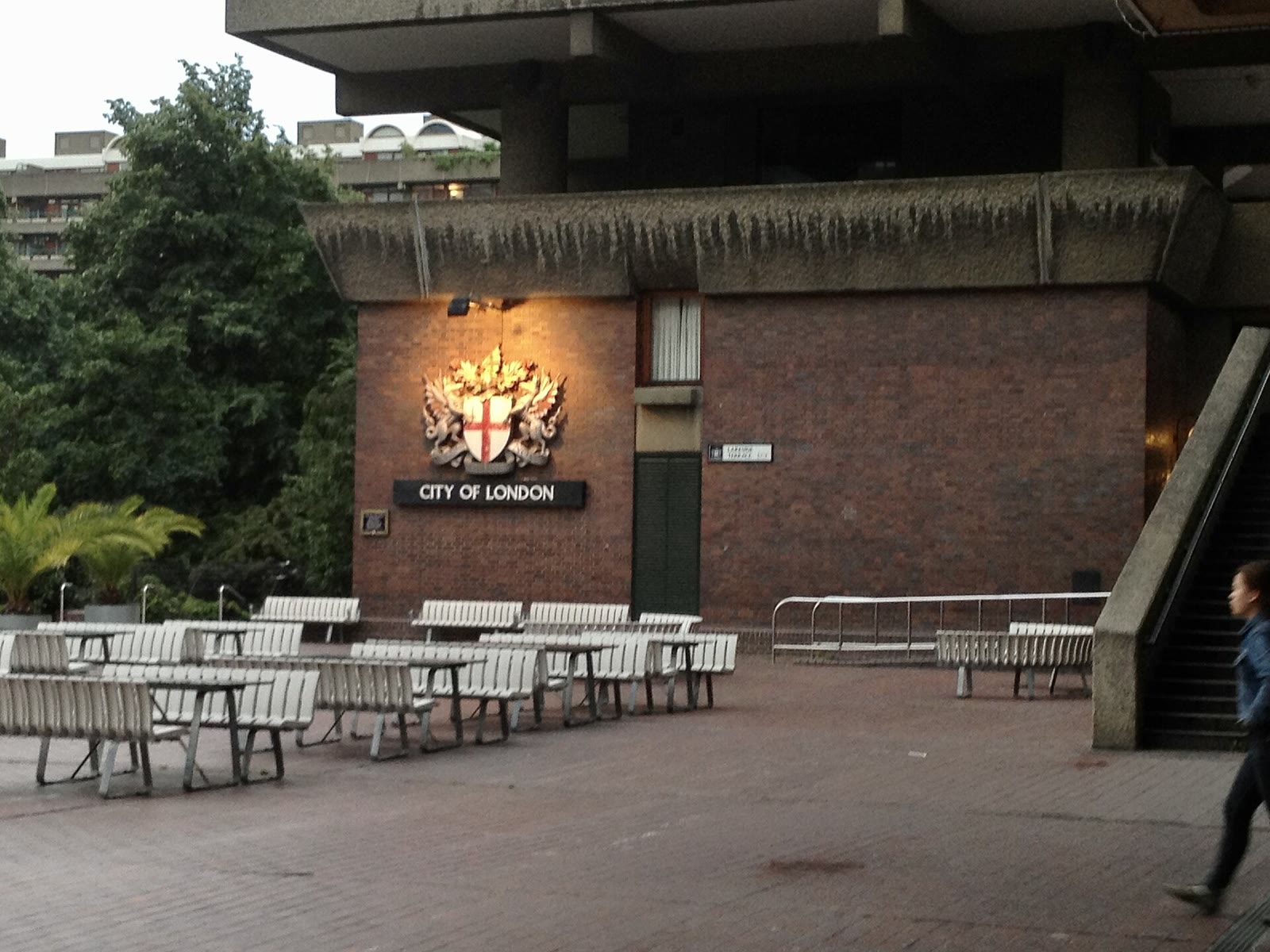Concrete architecture of the Barbican Centre in the City of London