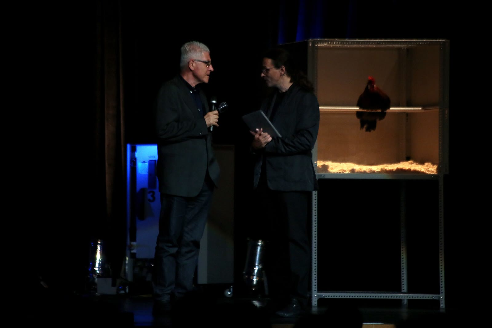 The sound artist Bill Fontana with Gerfried Stocker at the Prix Ars Electronica in Linz