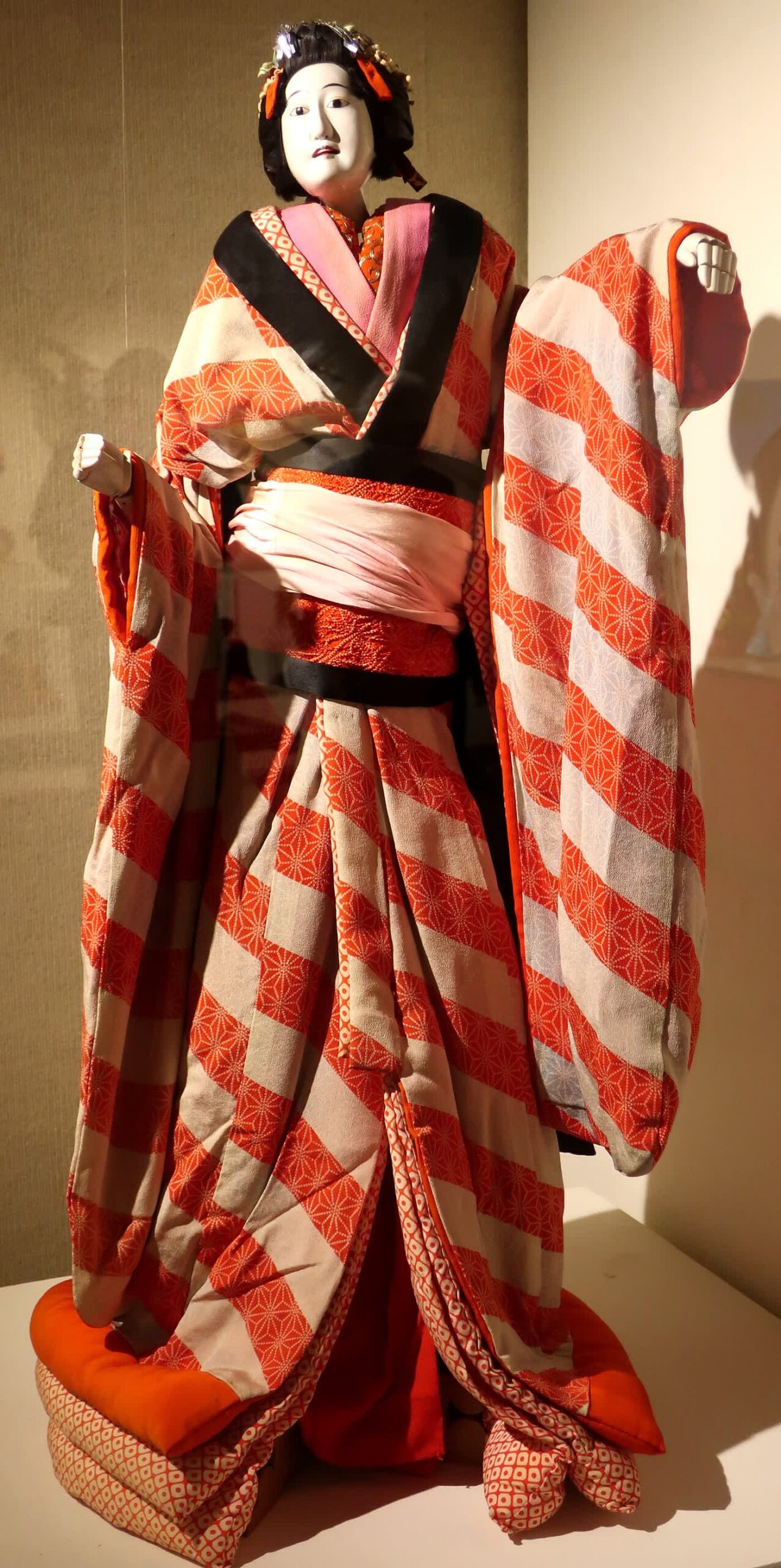 A Japanese female bunraku puppet from the early 20th century