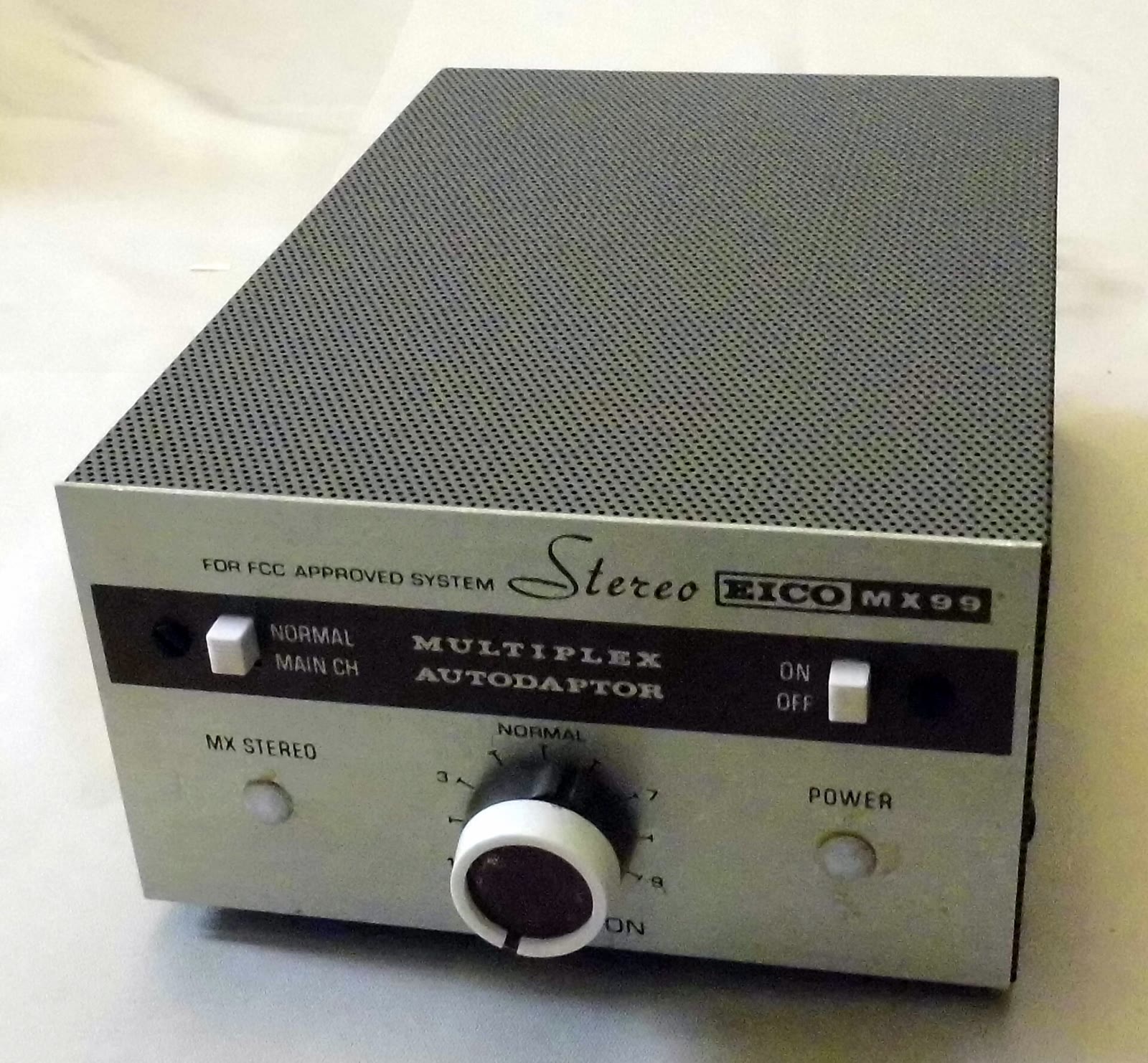 Eico Stereo Multiplex Autodaptor model MX99, a metal-cabinet vacuum-tube unit from about 1961