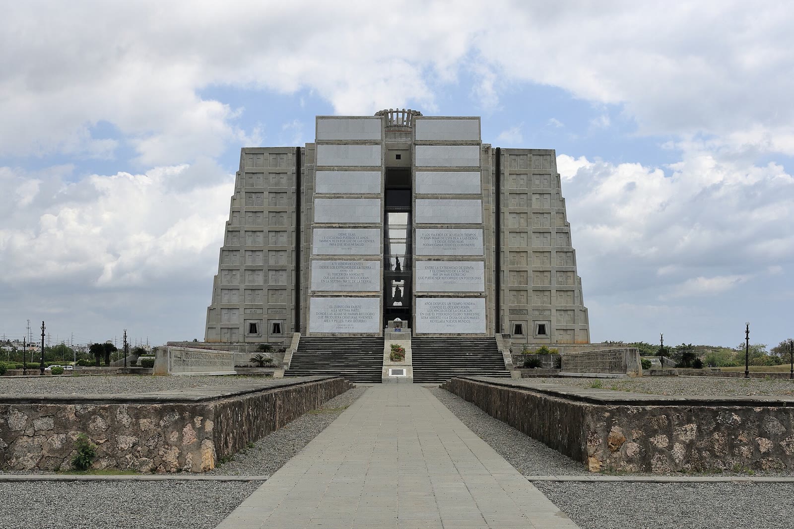The massive cross-shaped Faro a Colon monument in Santo Domingo, Dominican Republic, in 2016