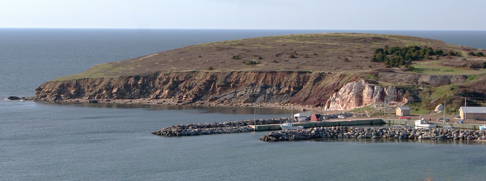 Wide view of the shoreline at Finlay Point near Mabou Mines, Cape Breton, Nova Scotia