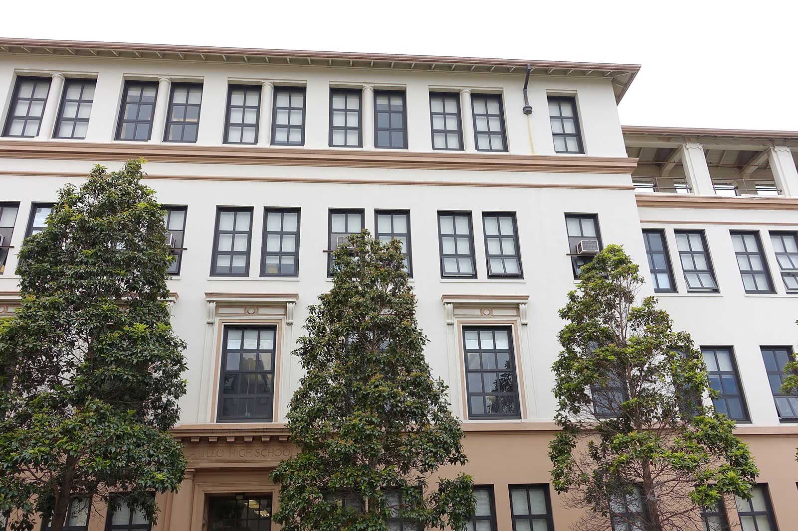 The building of Galileo Academy of Science and Technology, formerly Galileo High School, on Francisco Street in San Francisco