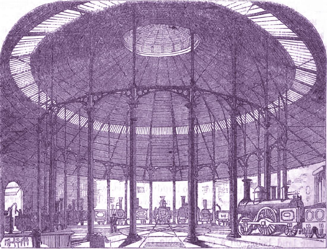 Nineteenth-century engraving of the Great Circular Engine House at Camden