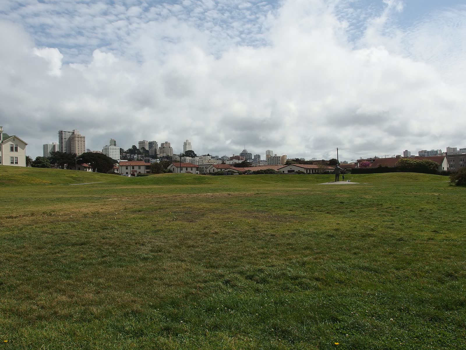 The open lawn of the Great Meadow at Fort Mason in San Francisco