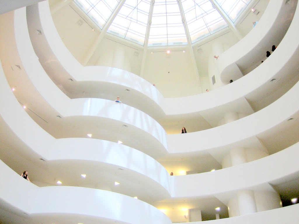 Interior of the Solomon R. Guggenheim Museum in New York, the Frank Lloyd Wright building on Fifth Avenue