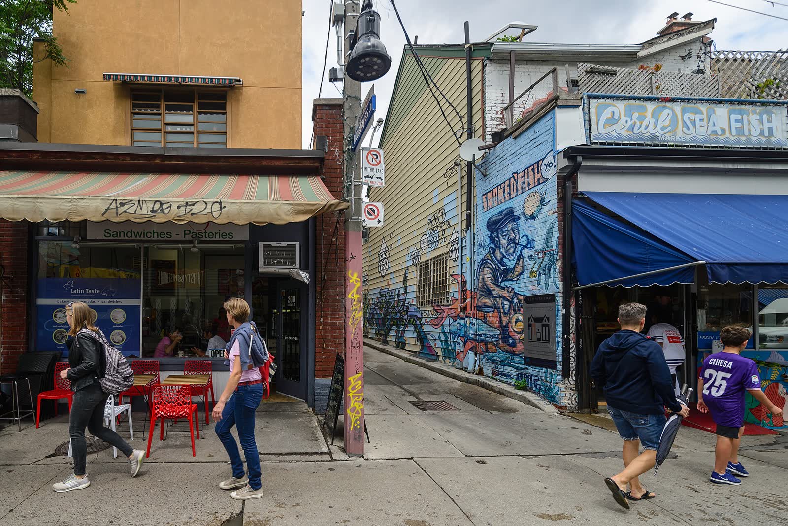 Shopfronts on Baldwin Street in Kensington Market, Toronto