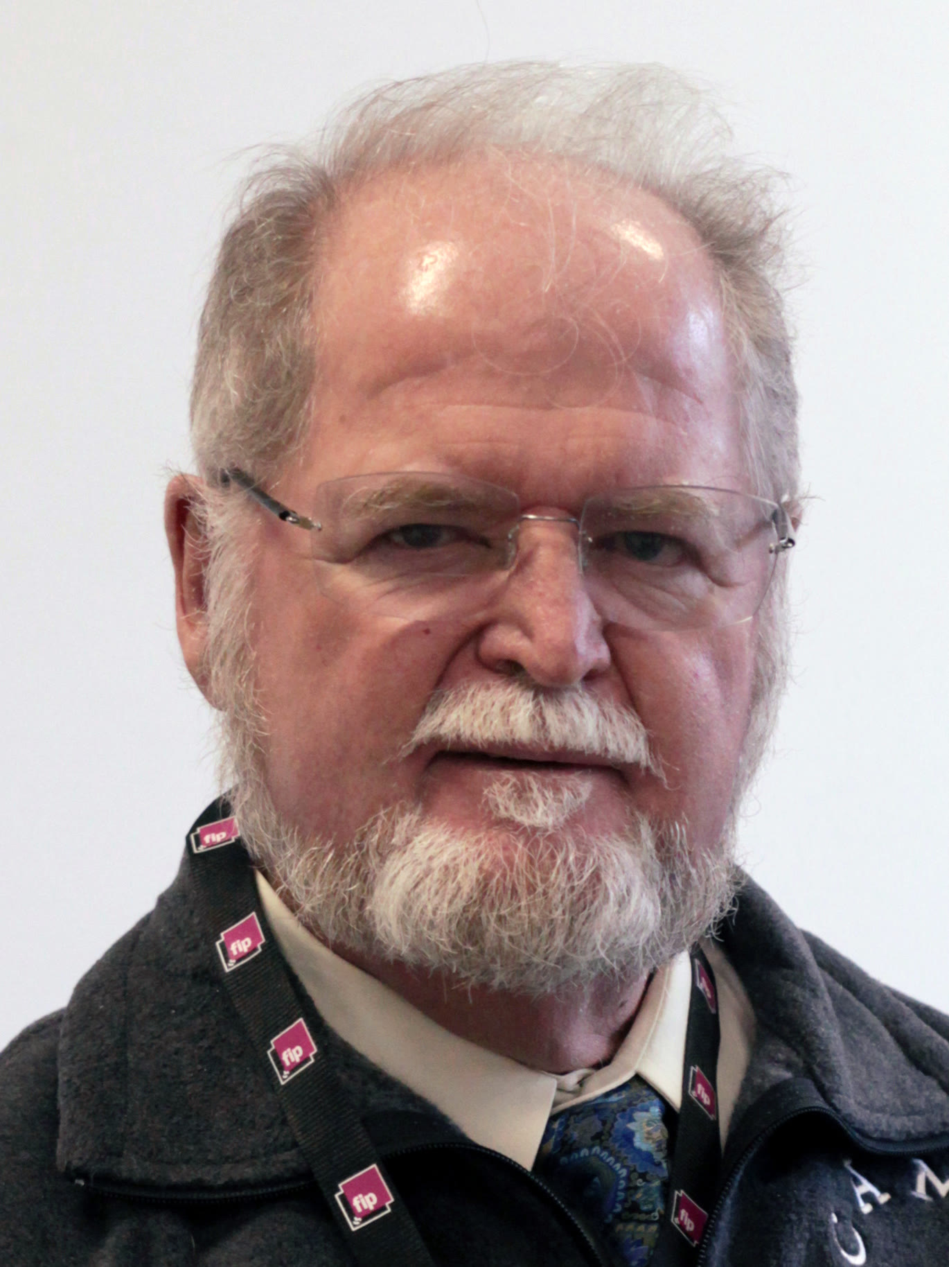 Portrait of science fiction author Larry Niven at the Utopiales festival in France in November 2010