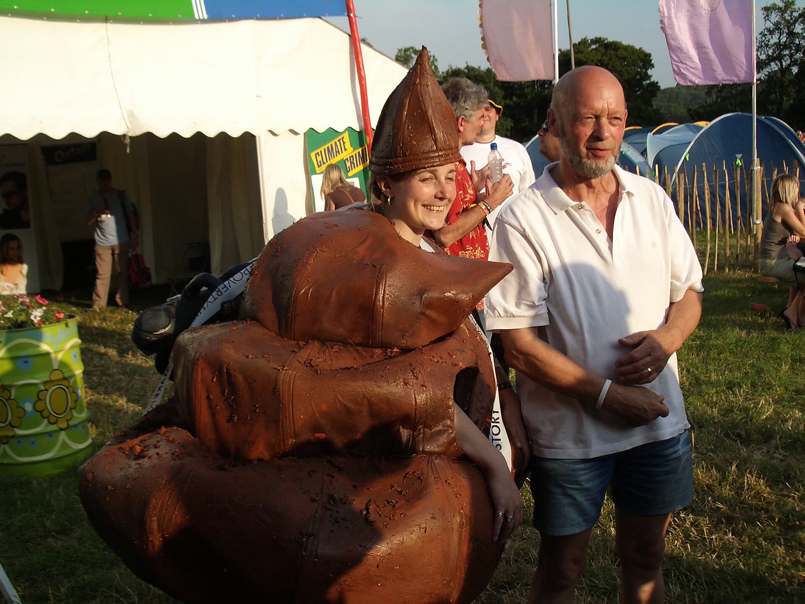 Glastonbury founder Michael Eavis at a charity launch on the festival site in 2005