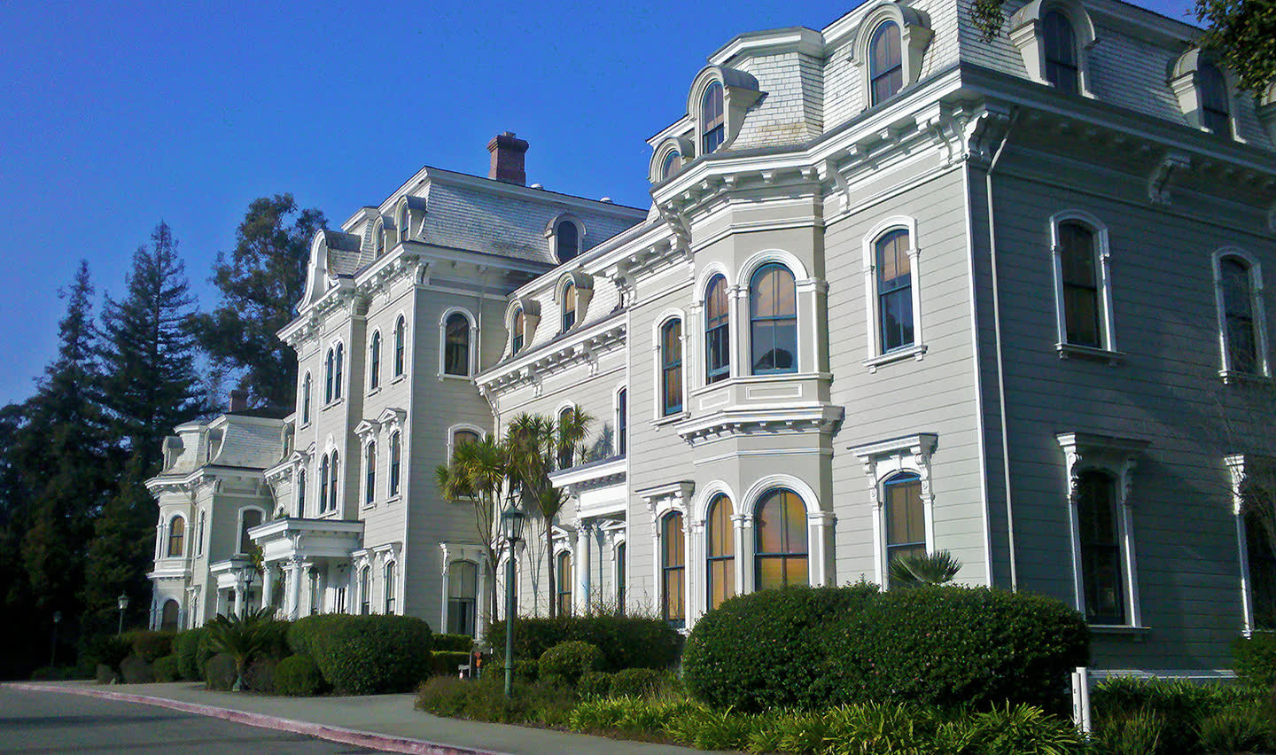 Mills Hall, a California Historical Landmark on the Mills College campus in Oakland