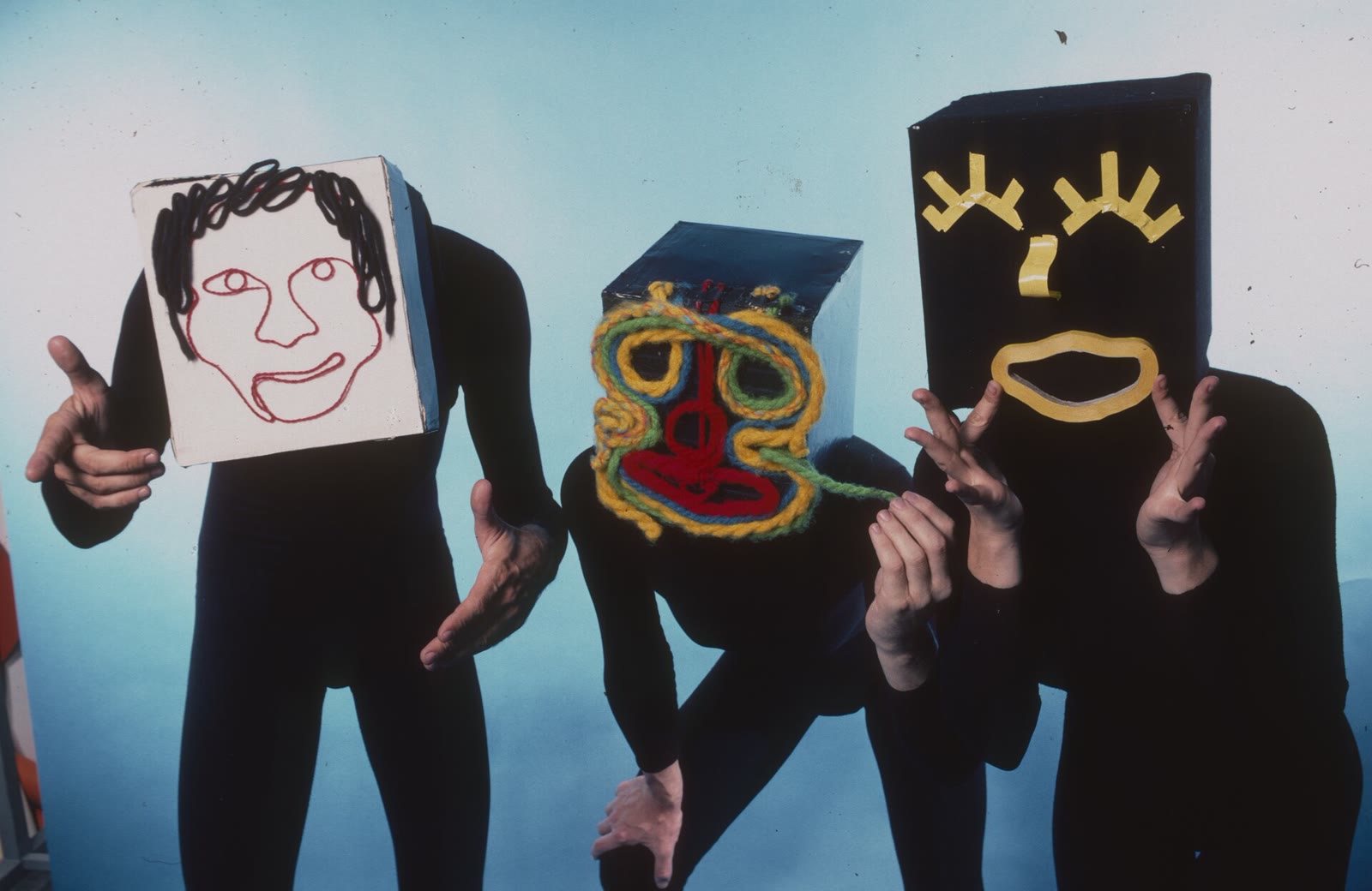 The Swiss mime group Mummenschanz in a 1976 press photograph