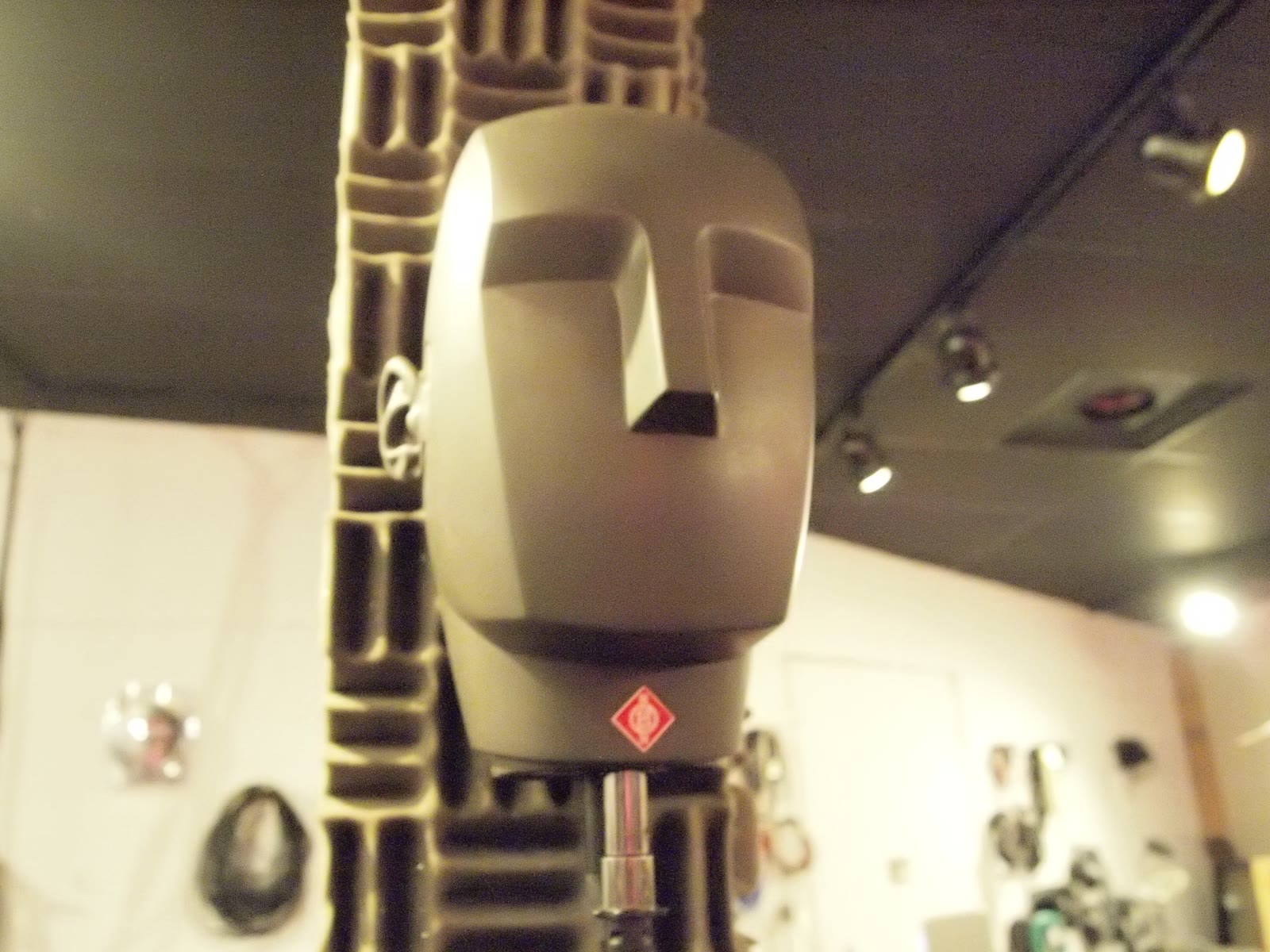 Neumann KU 100 dummy head microphone used to record binaural audio for headphone listening