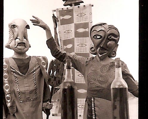 Archive photograph from On Sight in Sausalito, Antenna Theater's 1993 guided walk through the town