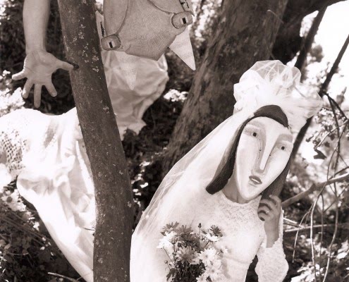 Archive production photograph from Antenna Theater's 1997 production Pandemonium