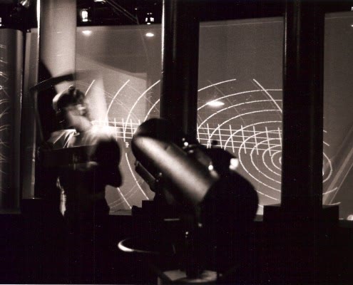 Archive production photograph from Antenna Theater's walk-through show Radio Interference