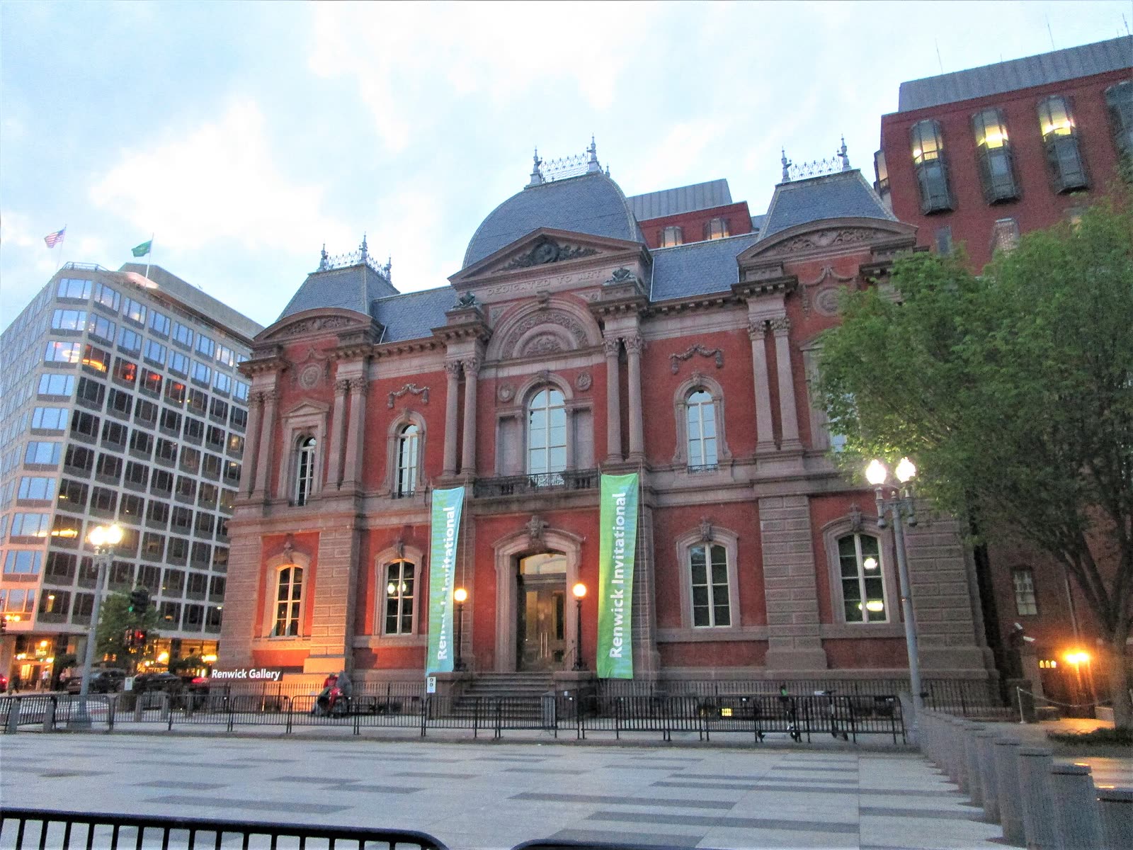 The red brick and sandstone Second Empire facade of the Renwick Gallery in Washington, D.C.