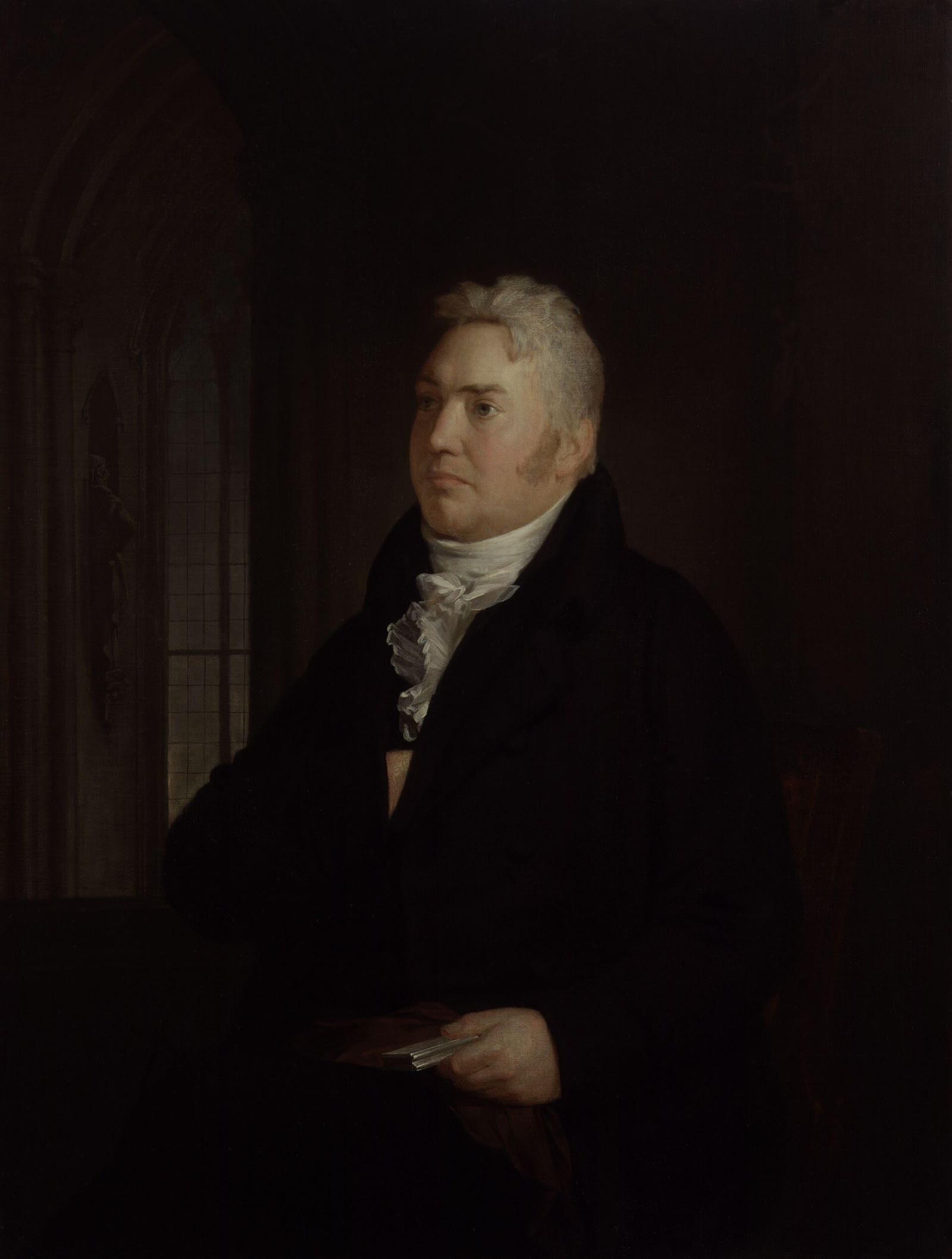 Oil portrait of the poet Samuel Taylor Coleridge by Washington Allston, from the National Portrait Gallery, London