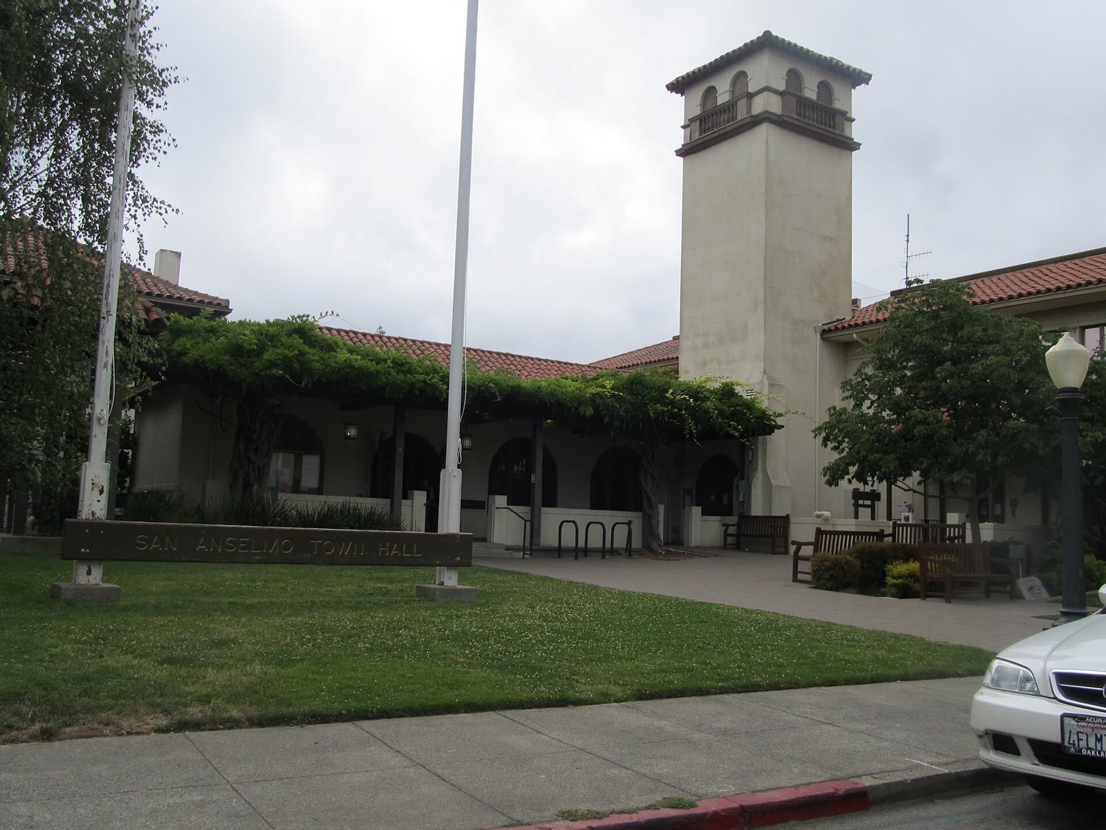 The San Anselmo Town Hall building in Marin County