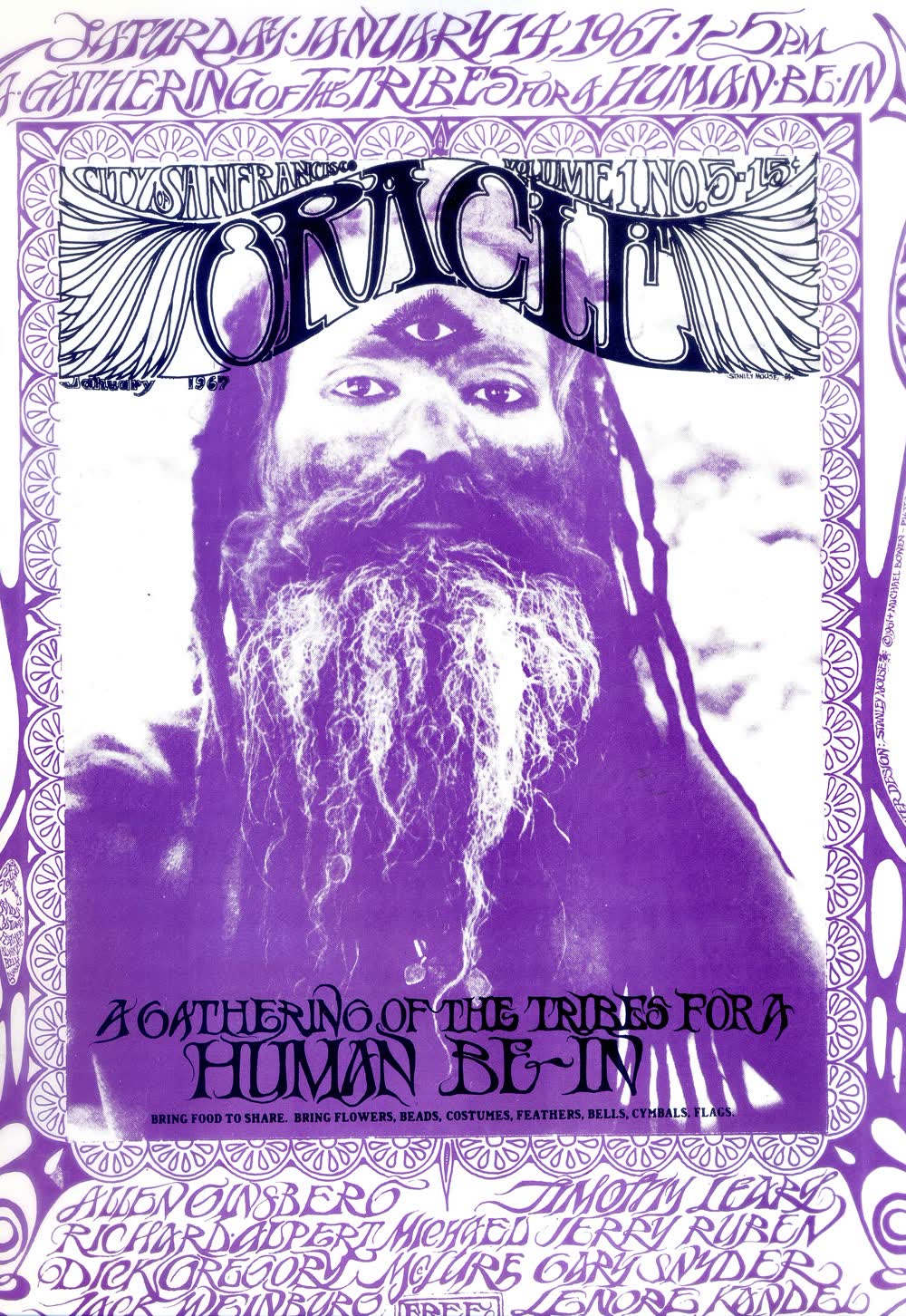 Cover of the San Francisco Oracle, volume 1, number 5, January 1967