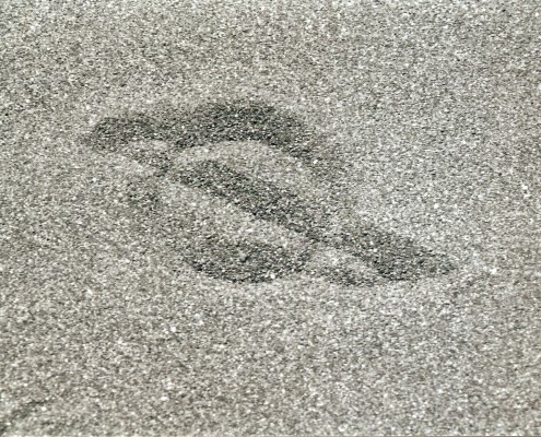 Archive photograph of the Sands of Time beach installation by Antenna Theater, 1998 to 2002