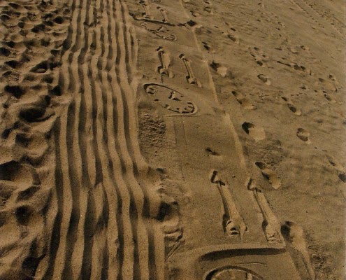 Archive photograph from the Sands of Time staging at Ocean Beach in San Francisco