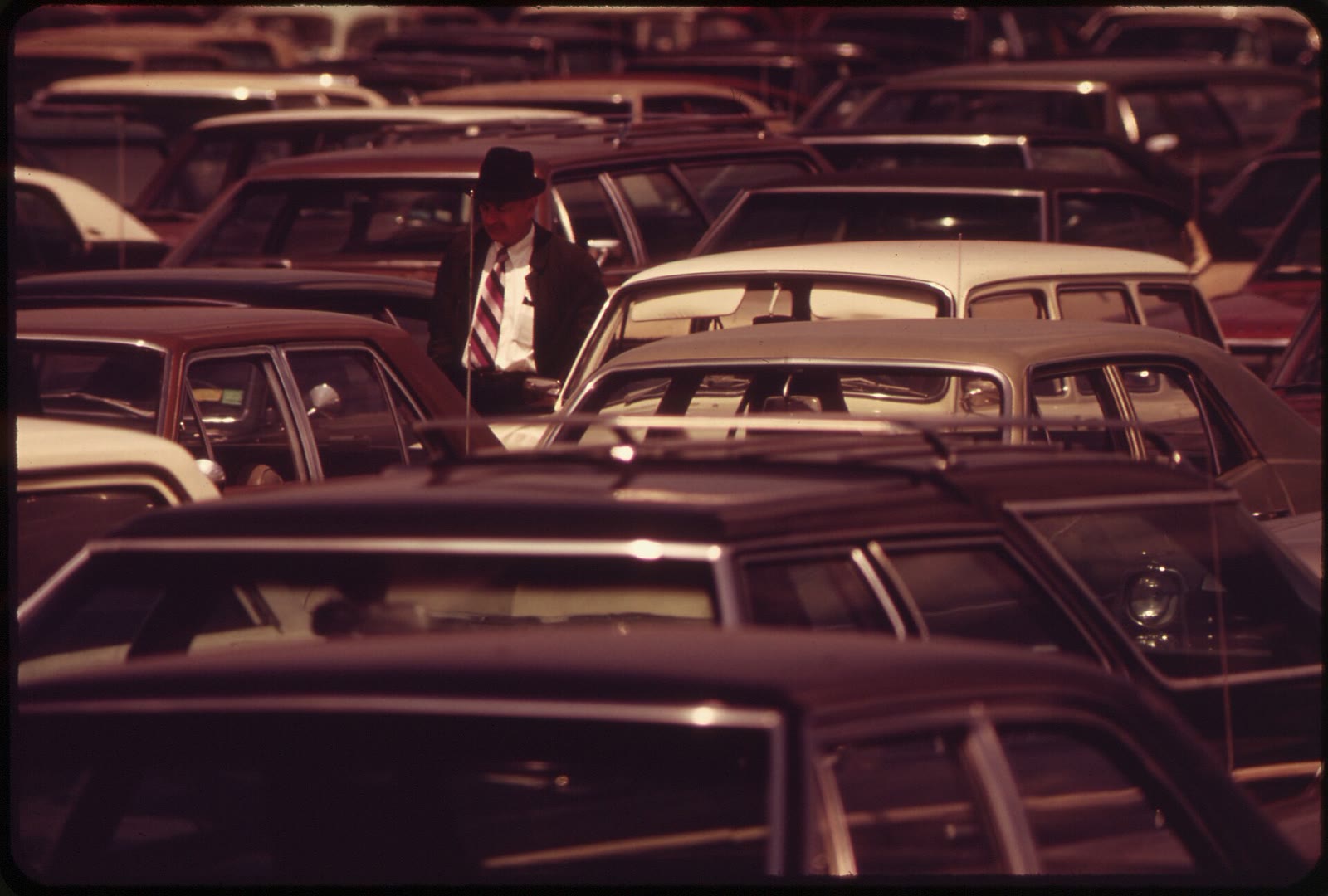 The parking area outside Shea Stadium in Flushing Meadow, Queens, in April 1973