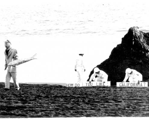 Archive image from Somewhere in the Pacific, Snake Theater's 1978 play performed on a beach