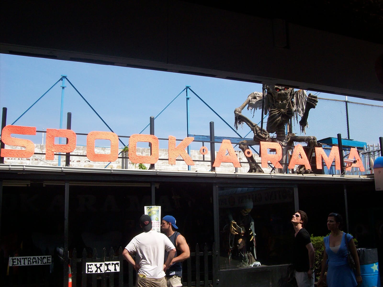 Painted facade of the Spook-A-Rama dark ride at Coney Island