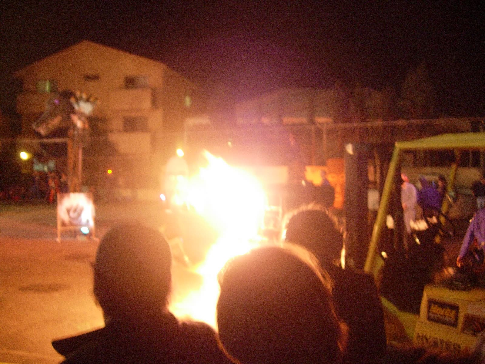 A Survival Research Laboratories performance at Fringe Exhibitions in the Chinatown neighborhood of Los Angeles in 2006