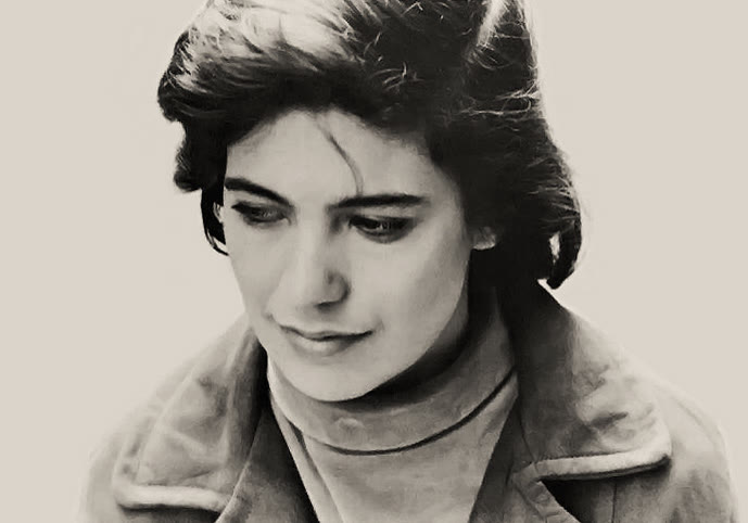 Portrait photograph of the writer Susan Sontag from 1966