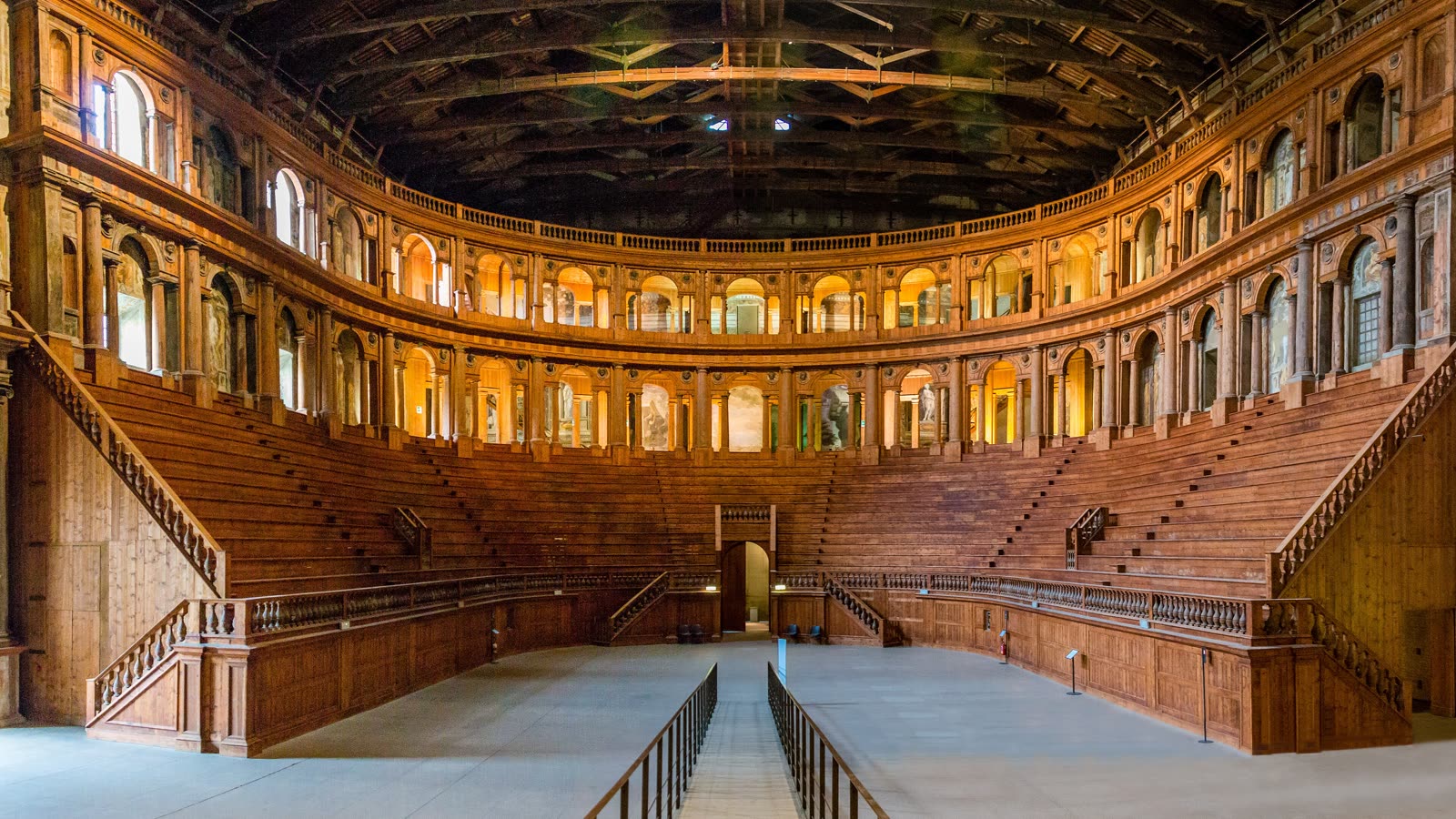 Teatro Farnese in Parma, an early seventeenth-century wooden theatre with one of the first proscenium arches