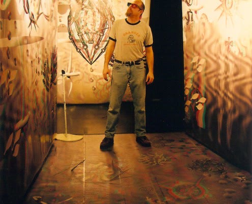 An anaglyph immersion piece from Antenna Theater's Transforming Art, made to be seen in 3D through red and cyan glasses