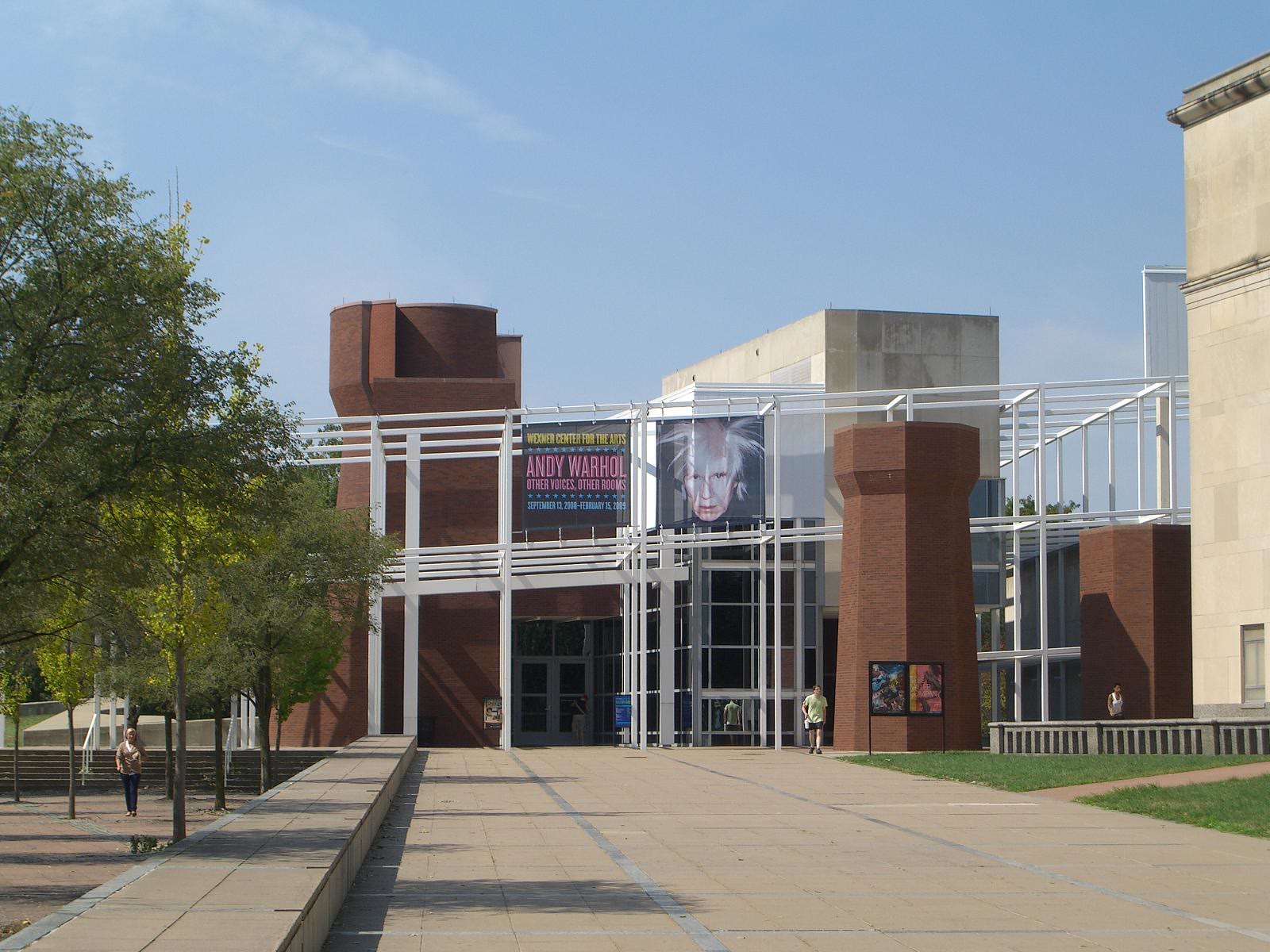 The white grid and brick towers of the Wexner Center for the Arts at Ohio State University