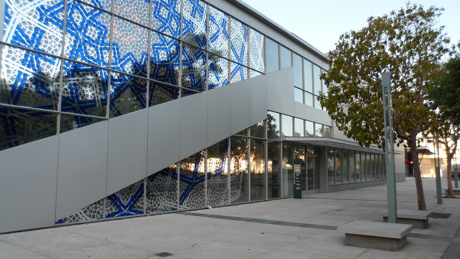 Exterior of the Yerba Buena Center for the Arts seen from Yerba Buena Gardens